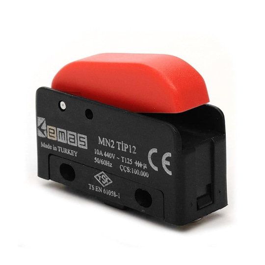 Emas MN2TIP12 Plastik Tekli 2NO MN2 Serisi Plastik Mini Switch