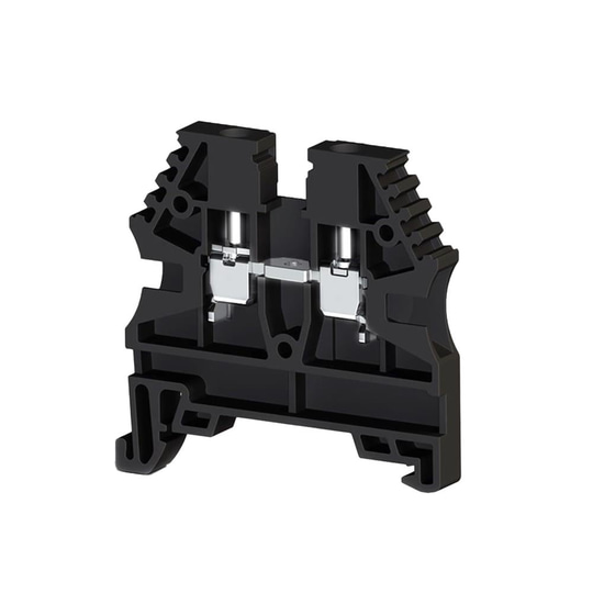 Klemsan 304125 AVK 2,5 Siyah 2,5 mm², Vida bağlantılı, Tek katlı geçiş klemensi, Yalıtım Malzemesi PA, Siyah