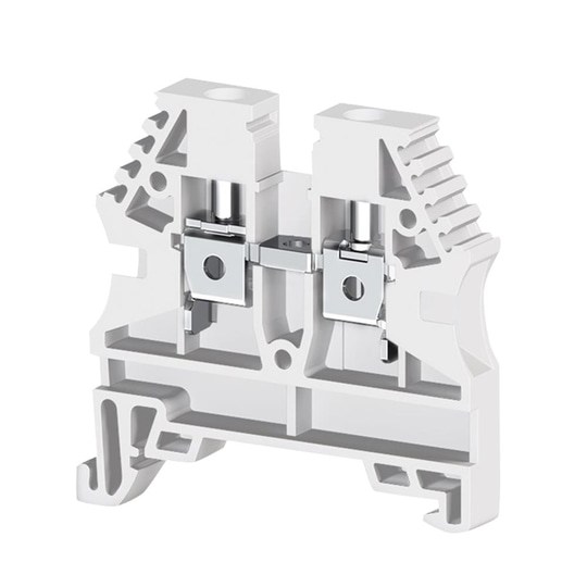 Klemsan 304136 AVK 4 Beyaz 4 mm², Vida bağlantılı, Tek katlı geçiş klemensi, Yalıtım malzemesi PA, Beyaz