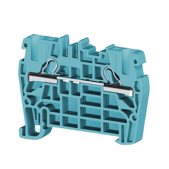 Klemsan 307111 PYK 4 Mavi 4 mm², Pratik Yay bağlantılı, 1 giriş 1 çıkış geçiş klemensi, Yalıtım malzemesi PA, Mavi