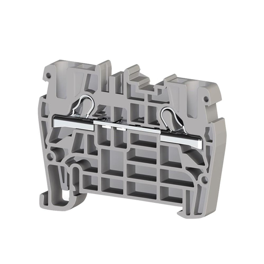 Klemsan 307119 PYK 4 Gri 4 mm², Pratik Yay bağlantılı, 1 giriş 1 çıkış geçiş klemensi, Yalıtım malzemesi PA, Gri