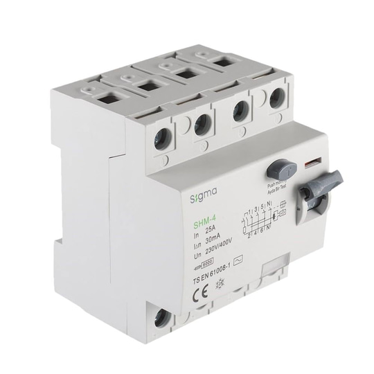 Sigma SHM 4P 30mA 40A 6KA Kaçak Akım Koruma Rölesi
