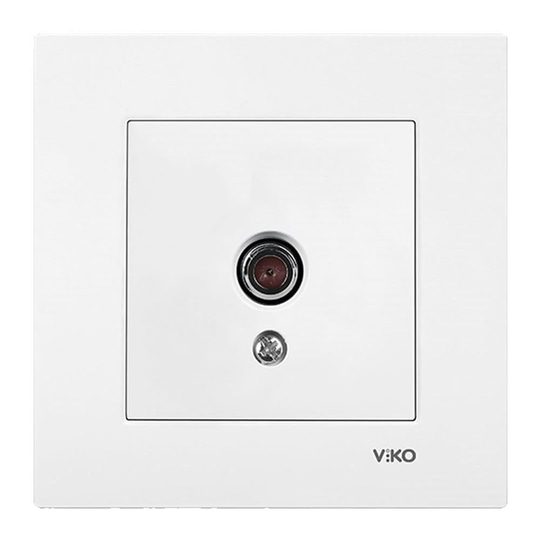 Viko Karre/Meridian Beyaz TV Prizi Dirençsiz (Çerçeve Hariç)