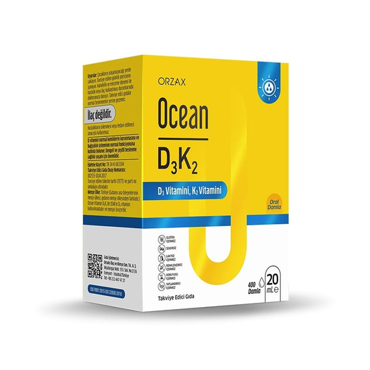 Orzax Ocean D3K2 Vitamin Damla 20 ml