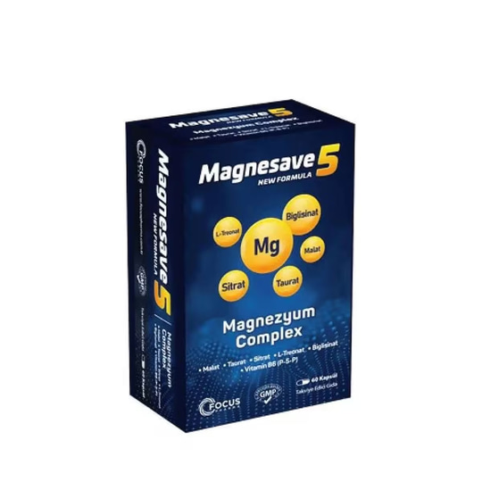 Magnesave5 Magnezyum Complex 60 Kapsül