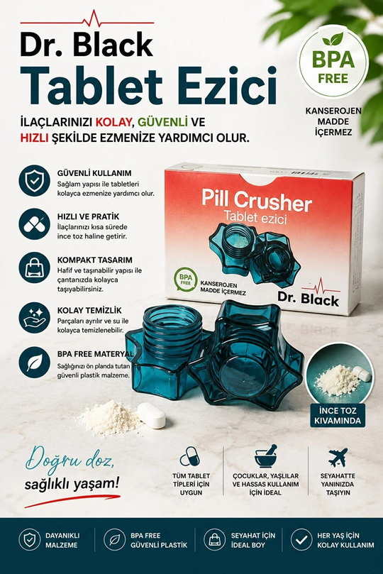 Dr. Black İlaç Tablet Ezici