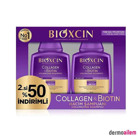 Bioxcin Collagen & Biotin Hacim Şampuanı 300 Ml 2li Avantaj Paket