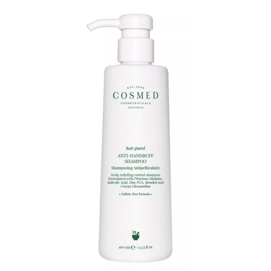 Cosmed Hair Guard Anti-Dandruff Shampoo - Sülfatsız Tuzsuz Kepeğe Karşı Salisilik Asit ve Mentol İçeren Arındırıcı Şampuan 400 ml