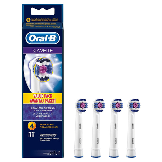 Oral-B 3D White Diş Fırçası Yedek Başlığı 4lü