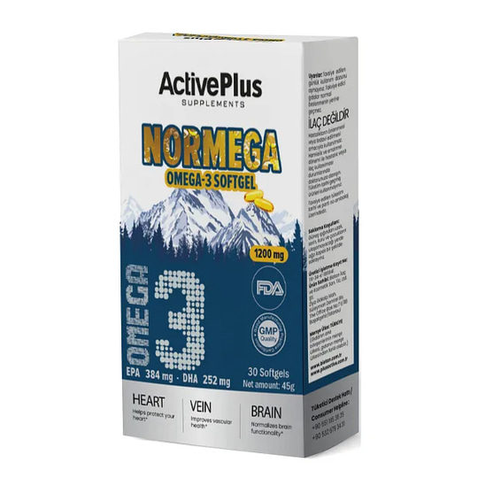 Active Plus Normega Omega3 Softgel 30 Kapsül
