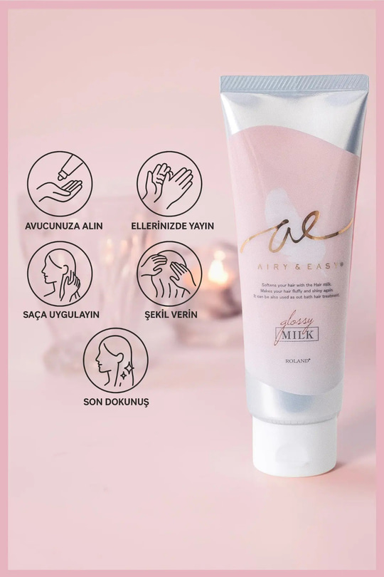 Cosmetex Roland Airy & Easy Glossy Hair Milk Jelly Besleyici ve Parlak Saç Şekillendirici