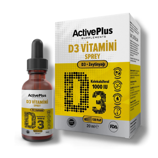 Active Plus Vitamin D3 1000 IU 25 mcg 100 Kapsül