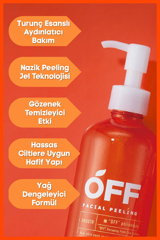Cosmetex Roland Kankitsu Ohji OFF Hassas Ciltlere Uygun Narenciye Özlü Canlandırıcı & Arındırıcı Peeling Jeli