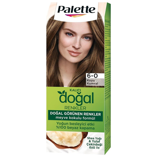 Palette Saç Boyası Natural Colors 6-0 Koyu Kumral 30 ml