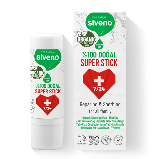 Siveno Doğal Super Stick Anlık Yatıştırıcı Onarıcı Organik İğde Yağlı Bitkisel 6 gr