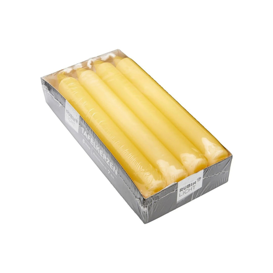 Rubin Licht Çubuk Mum Sarı 8li