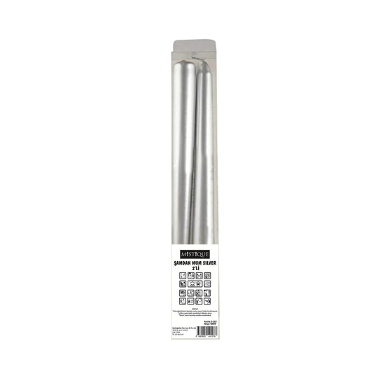 Mumsan Candle Mistique Şamdan Mum Silver 2li