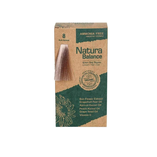 Natura Balance Organik Krem Saç Boyası 60 ml - 8 Açık Kumral