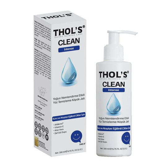 Thols Clean Intense Kuru ve Atopik Ciltler için Yüz Temizleme Köpüğü 200 ML