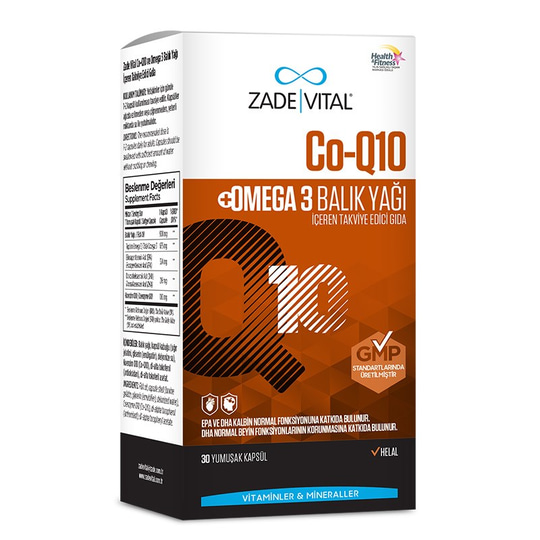 Zade Vital Co-Q10 & Omega 3 30 Kapsül