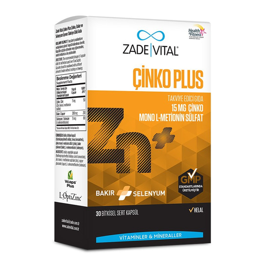 Zade Vital Çinko Plus 30 Kapsül
