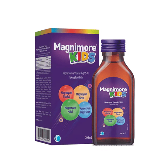 Magnimore Kids Magnezyum Vitamin B6 Şurup 200 ml