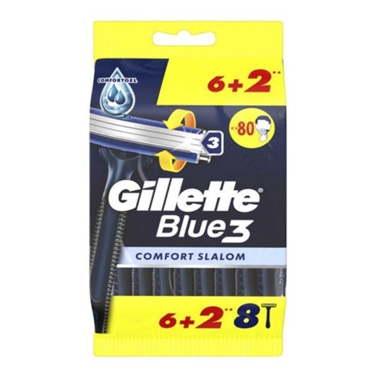 Gillette Blue-3 Comfort Slalom Kullan At Tıraş Bıçağı 8li