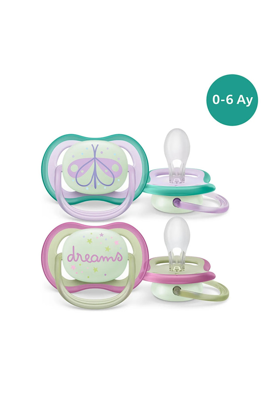 Philips Avent SCF376/19 Ultra Air Night 0-6 Ay 2li Kız Emzik