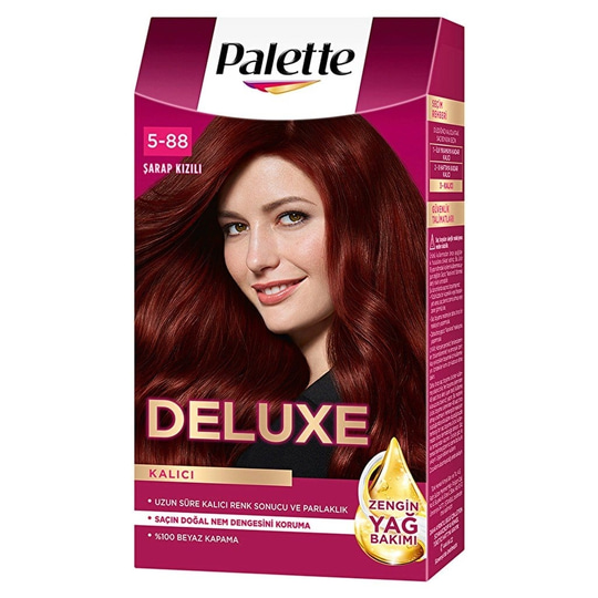 Palette Deluxe Yağ Bakımlı Saç Boyası 5-889 Şarap Kızılı