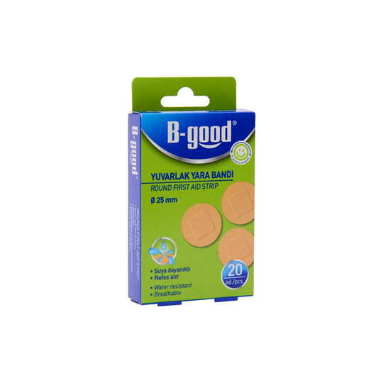 BantlarB-GoodB-Good Suya Dayanıklı 25 mm 20'li Yuvarlak Yara Bandı