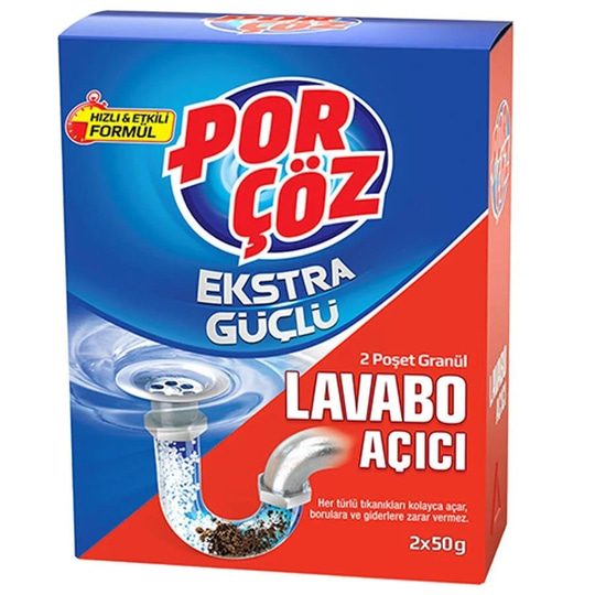 Porçöz Lavabo Açıcı 50 gr x 2 Adet
