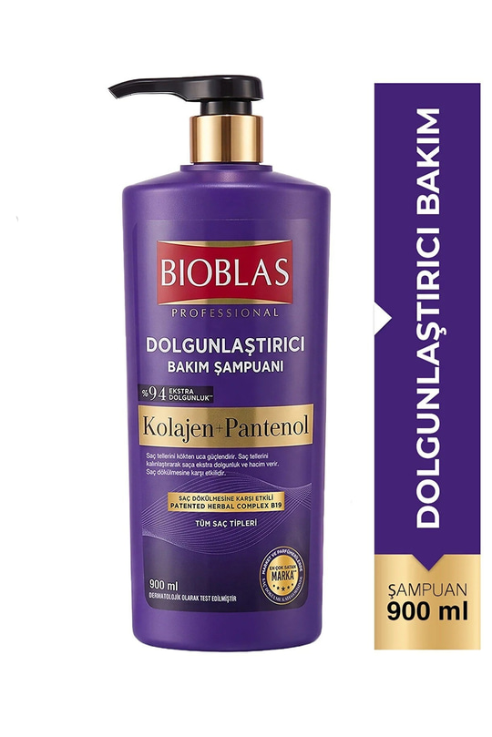 Bioblas Dolgunlaştırıcı Bakım Şampuanı Kolajen & Pantenol 900 ml