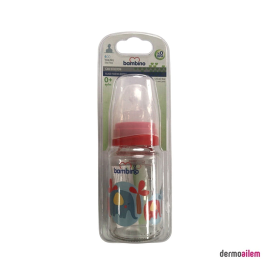 Biberon & Emzik & OyuncakBambinoBambino Cam Biberon 125 Ml Kırmızı B011