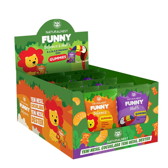 Naturalnest Funny Multi Defence Gummies 8li - 36 Paket Stant