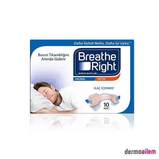 Burun SağlığıBreathe RightBreathe Right Burun Bandı Orijinal Büyük Boy 10 adet