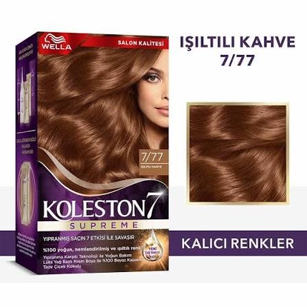 Wella Koleston Kit Saç Boyası Işıltılı Kahve 7/77