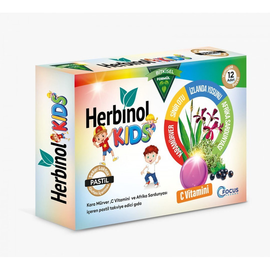 Herbinol Kids Pastil Şekersiz Yumuşak 12li