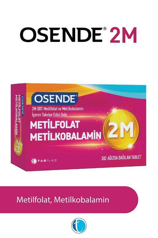 Osende 2M ODT Metilfolat & Metilkobalamin 30 Ağızda Dağılan Tablet