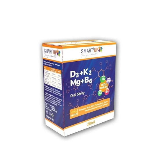 Smart Up D3 K2 Magnezyum B6 Oral Sprey 20 ml