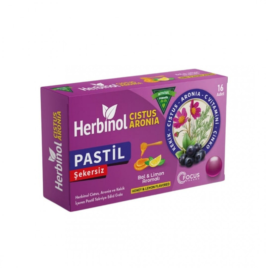 Herbinol Cistus Aronia Şekersiz 16 Pastil