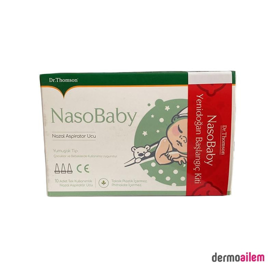 Bebek Sağlık ÜrünleriDr.ThomsonDr.Thomson Naso Baby Nazal Aspirator + Nazal Aspirator Ucu Yenidoğan Başlangıç Kiti