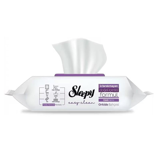Sleepy Easy Clean Orkide Bahçesi Yüzey Temizlik Havlusu 100 Yaprak