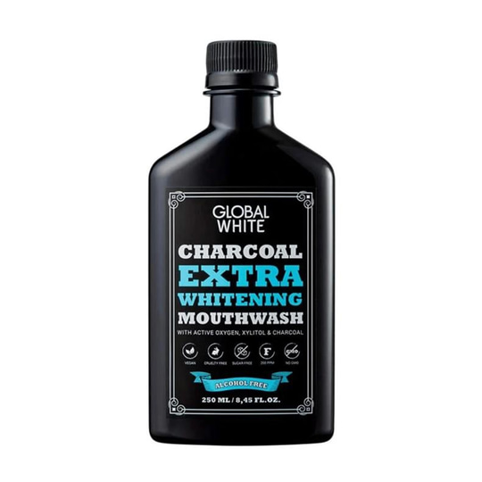 Global White Charcoal Extra White Mouthwash 250 ml