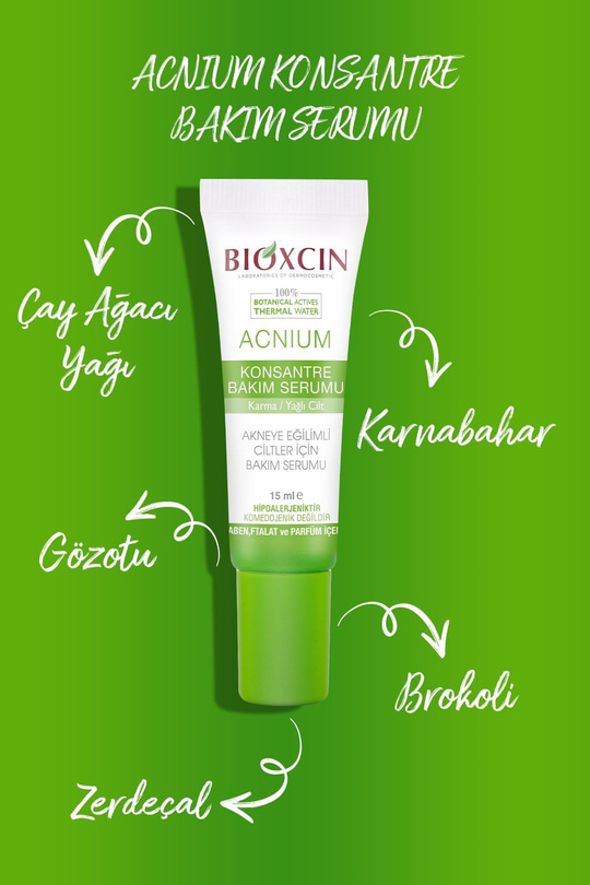 Bioxcin Acnium Konsantre Bakım Serumu 15 ml
