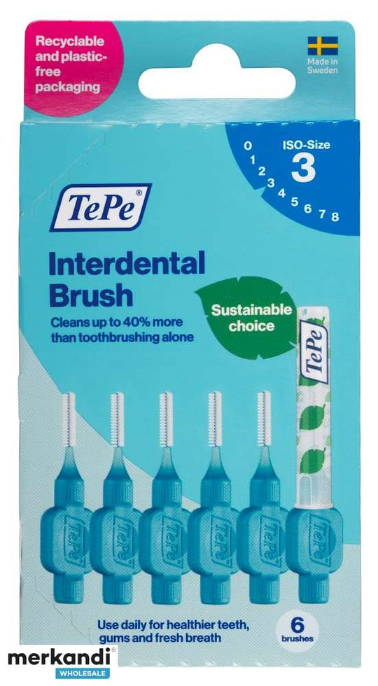 Tepe Arayüz Fırçası Mavi 0,6 Mm Blister 6lı Paket