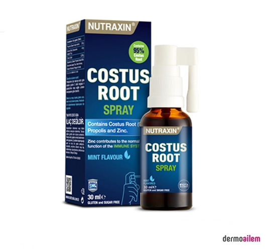 Takviye Edici GıdalarNutraxinNutraxin Costus Root Nane Aromalı Sprey 30 ml