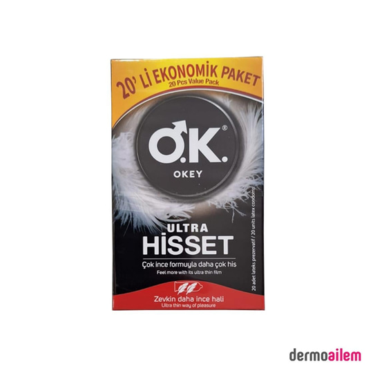 PrezervatiflerOkeyOkey Prezervatif Ultra Hisset 20'li