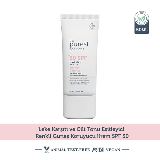 Yüz İçin Güneş ÜrünleriThe Purest SolutionsThe Purest Solutions Lekeli Ciltler Için Antioksidan Destekli Güneş Kremi 50+ Faktör Spf Uva/Uvb