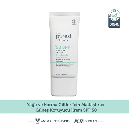 Yüz İçin Güneş ÜrünleriThe Purest SolutionsThe Purest Solutions Spf 50+ Faktör Dry-Touch Protection Yağlı Ciltler Için Mat Bitişli Güneş Kremi