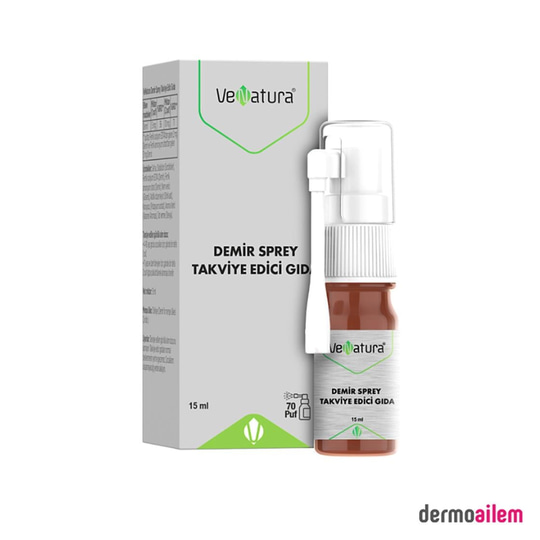 Takviye Edici GıdalarVeNaturaVenatura Demir Sprey 15 ml